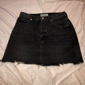 Black Denim Free People skirt